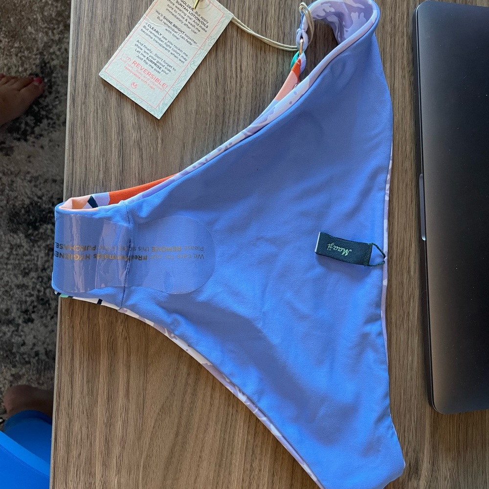 NWT Maaji reversible purple swim bottom